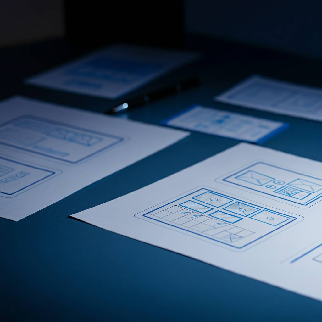 Website wireframes and mockups