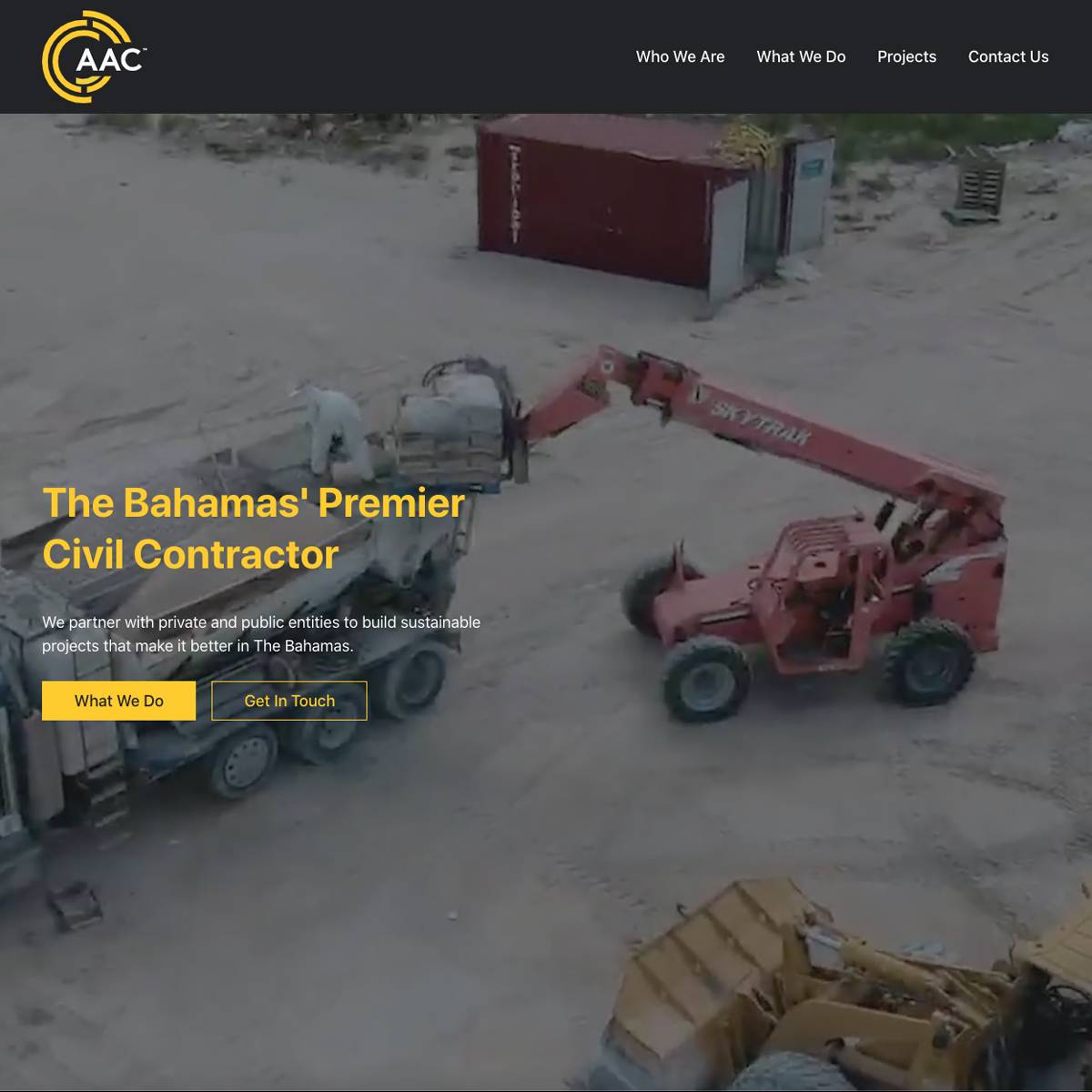 Snapshot of Abaco Aggregate & Cement, Ltd. website homepage