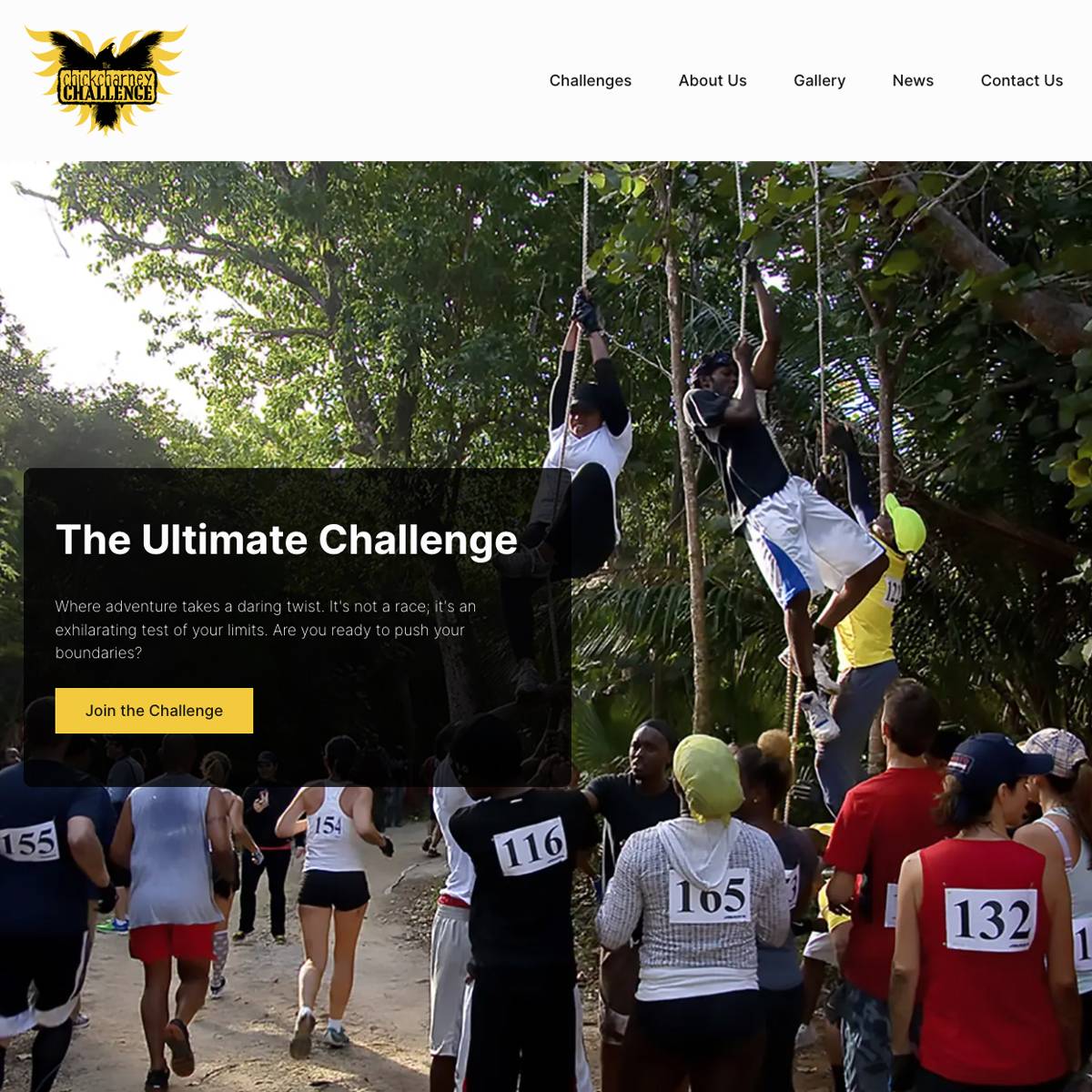 Chickcharney Challenge website homepage snapshot